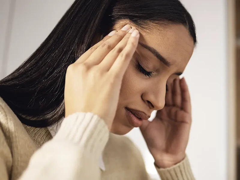 Physical therapist assessing a patient's vestibular system and dizziness